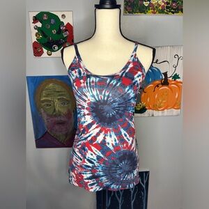 No Boundaries tye-dye tank top